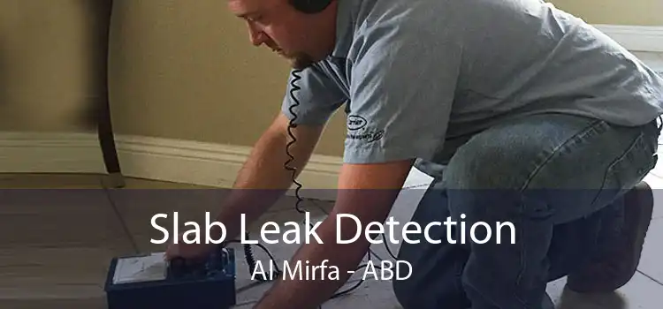 Slab Leak Detection Al Mirfa - ABD