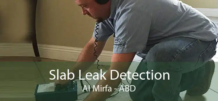 Slab Leak Detection Al Mirfa - ABD