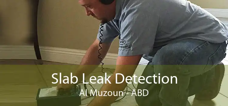 Slab Leak Detection Al Muzoun - ABD