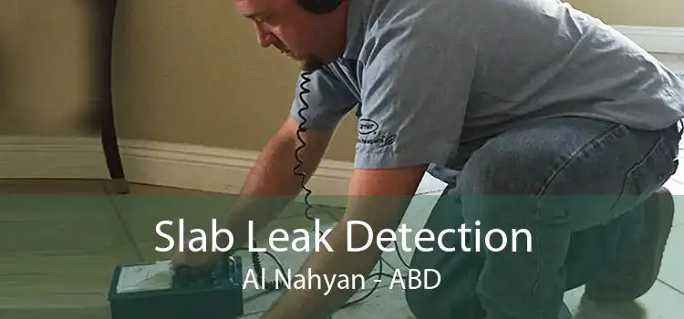 Slab Leak Detection Al Nahyan - ABD