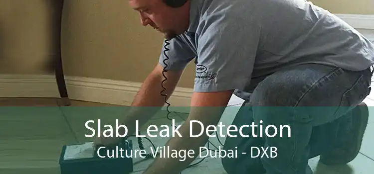 Slab Leak Detection Culture Village Dubai - DXB