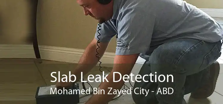 Slab Leak Detection Mohamed Bin Zayed City - ABD