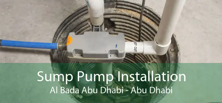 Sump Pump Installation Al Bada Abu Dhabi - Abu Dhabi