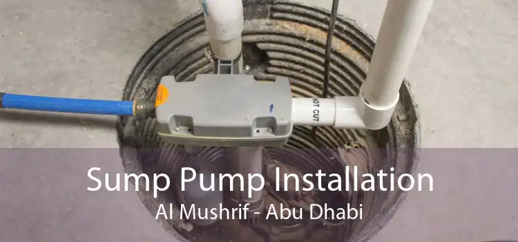 Sump Pump Installation Al Mushrif - Abu Dhabi