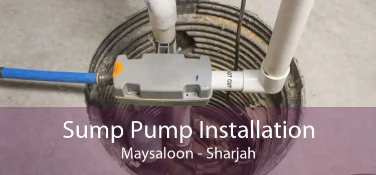 Sump Pump Installation Maysaloon - Sharjah